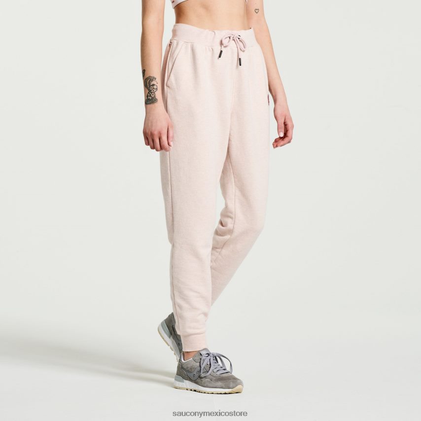 Saucony pantalón de chándal descansado mujer sepia rosa brezo P4B2Z0849