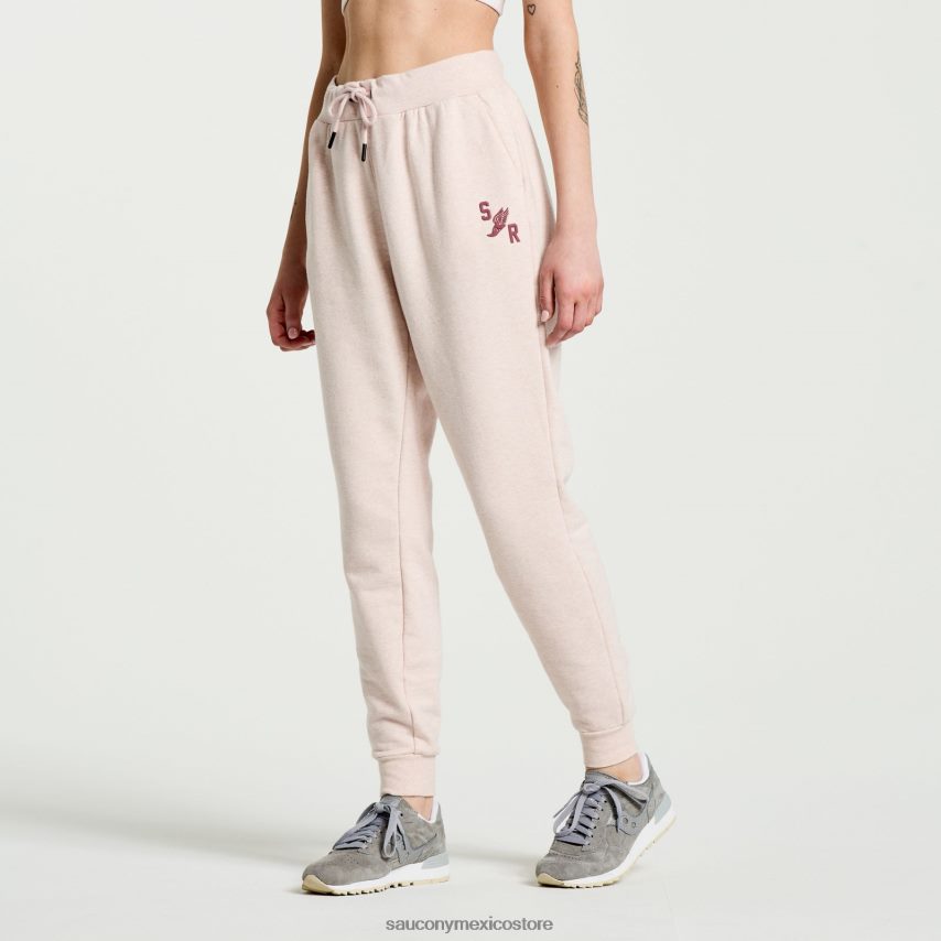 Saucony pantalón de chándal descansado mujer sepia rosa brezo P4B2Z0849