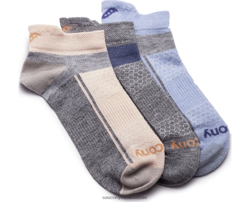 Saucony paquete de 3 calcetines inferno de peso ligero hombres rosa surtido P4B2Z0489
