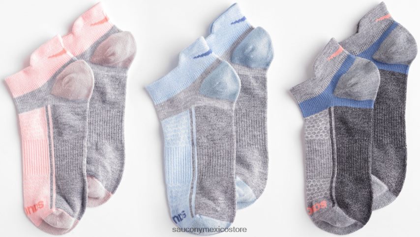 Saucony paquete de 3 calcetines inferno de peso ligero hombres rosa surtido P4B2Z0489