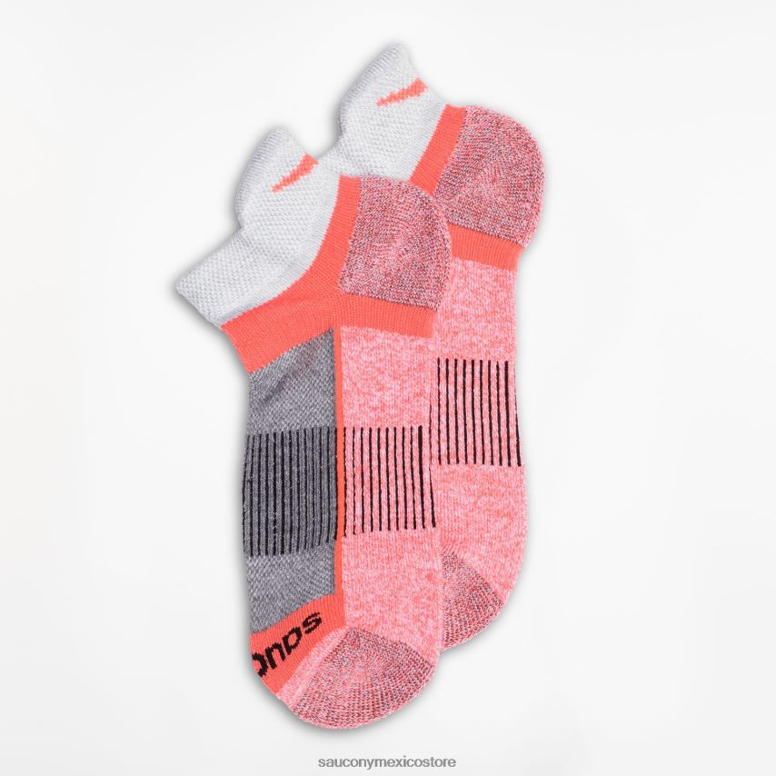 Saucony paquete de 3 pares de calcetines inferno no show tab hombres brezo gris P4B2Z0479