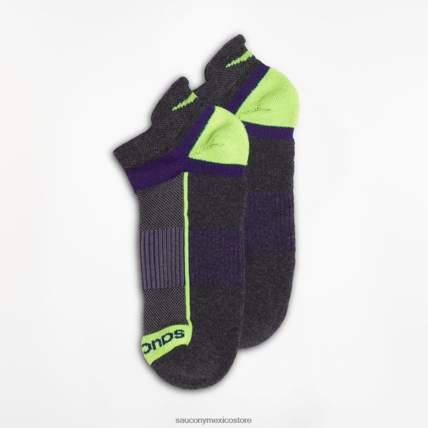 Saucony paquete de 3 pares de calcetines inferno no show tab hombres charocal surtido P4B2Z0474