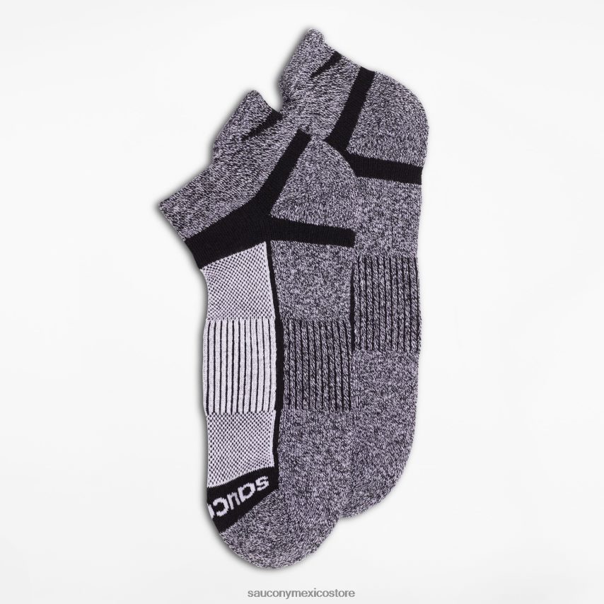 Saucony paquete de 3 pares de calcetines inferno no show tab hombres negro/blanco/marga P4B2Z0478