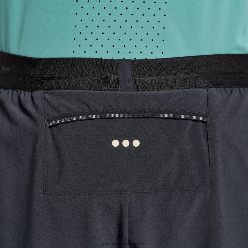 Saucony pináculo 2 en 1 corto hombres negro P4B2Z0429