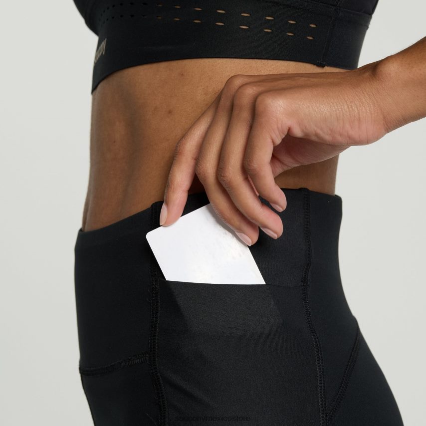 Saucony pináculo 8 apretado corto mujer negro P4B2Z0846