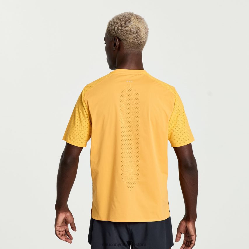 Saucony pináculo de manga corta hombres naranja ardiente P4B2Z0334