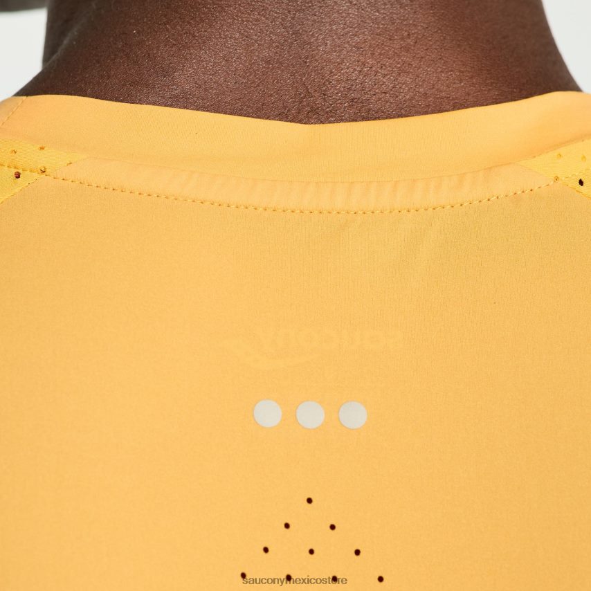 Saucony pináculo de manga corta hombres naranja ardiente P4B2Z0334