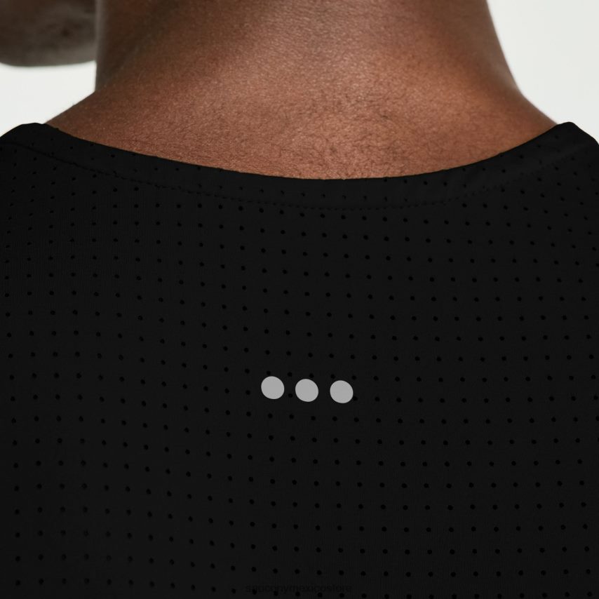 Saucony pináculo sin mangas hombres negro P4B2Z0368