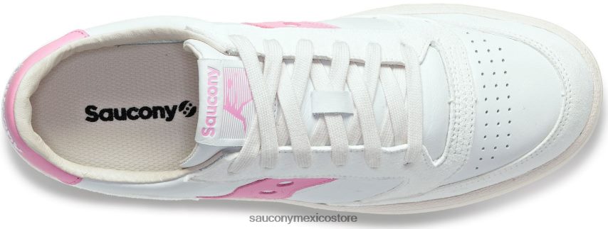 Saucony prima de la corte de jazz hombres blanco/rosa P4B2Z0166