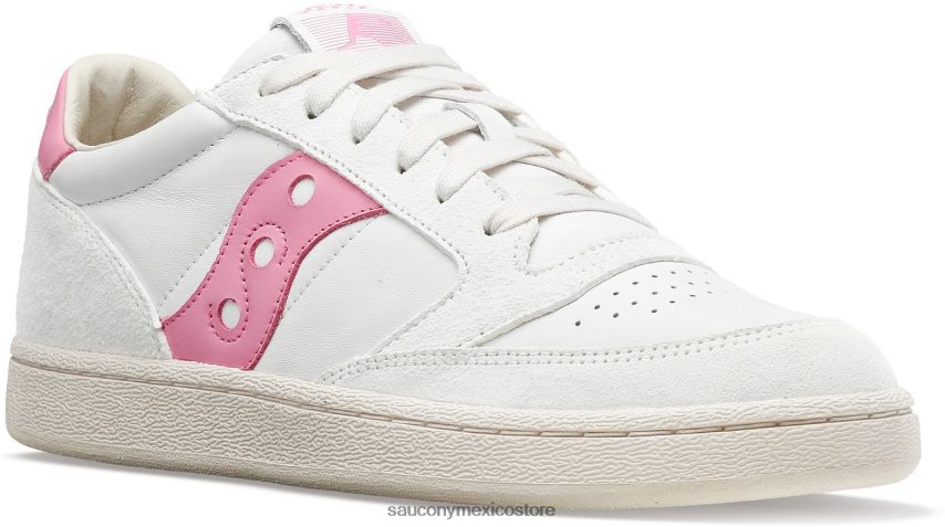 Saucony prima de la corte de jazz hombres blanco/rosa P4B2Z0166
