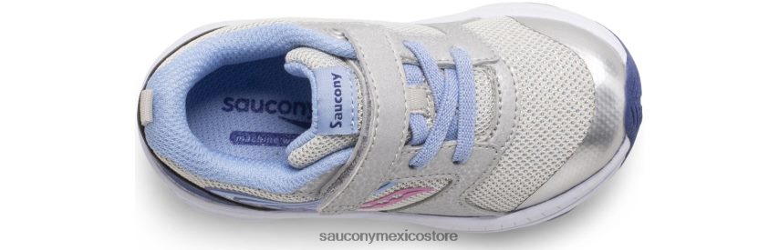 Saucony puño de viento jr zapatilla de deporte niños plata/azul/rosa P4B2Z0911