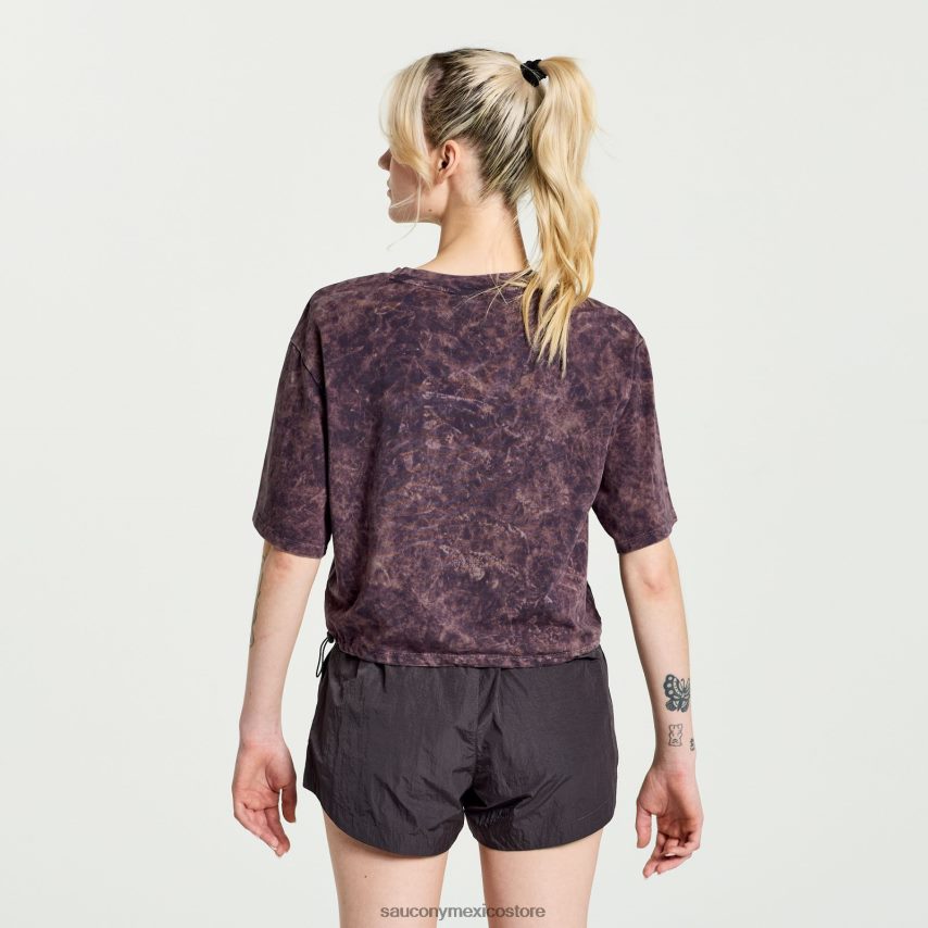 Saucony relájese cultivo de manga corta mujer basalto P4B2Z0766