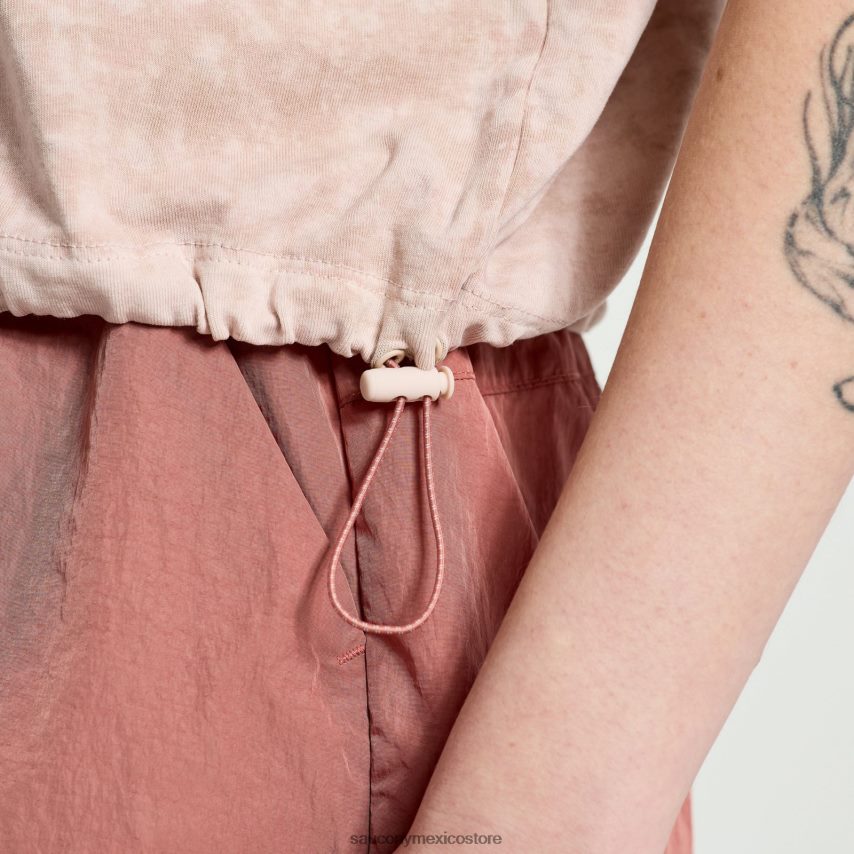 Saucony relájese cultivo de manga corta mujer rosa sepia P4B2Z0765