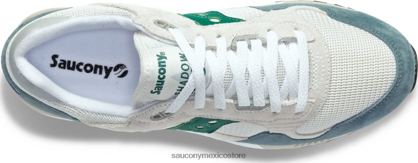 Saucony sombra 5000 hombres blanco/gris/verde P4B2Z0252