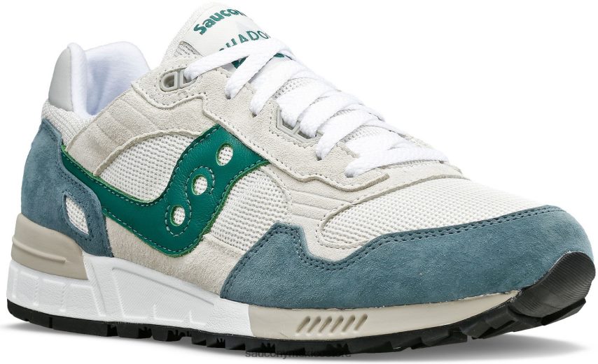 Saucony sombra 5000 hombres blanco/gris/verde P4B2Z0252