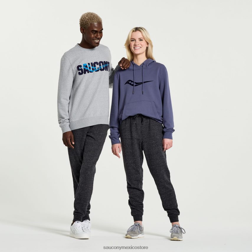 Saucony sudadera con capucha descansada hombres horizonte gráfico de brezo P4B2Z0383