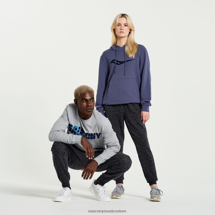 Saucony sudadera con capucha descansada hombres horizonte gráfico de brezo P4B2Z0383