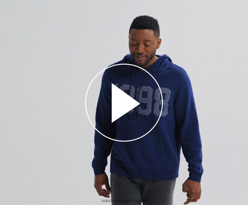 Saucony sudadera con capucha descansada hombres sodalita P4B2Z0387