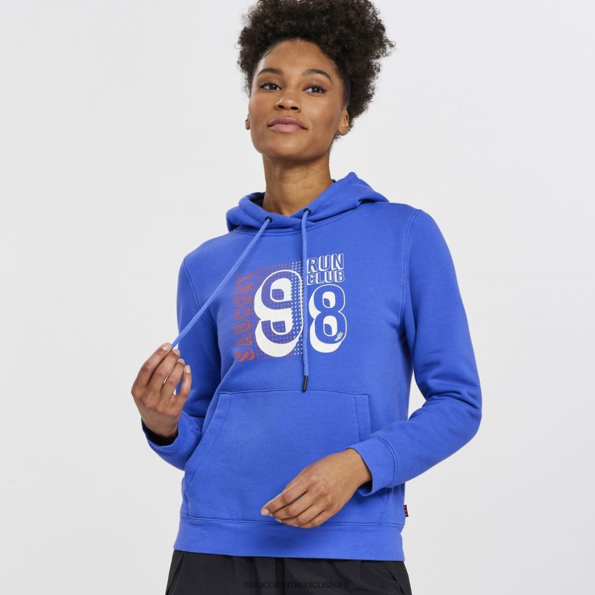 Saucony sudadera con capucha descansada mujer azul raz P4B2Z0796