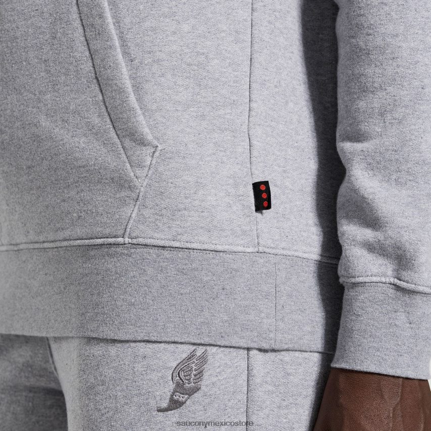 Saucony sudadera con capucha descansada mujer brezo gris claro P4B2Z0797