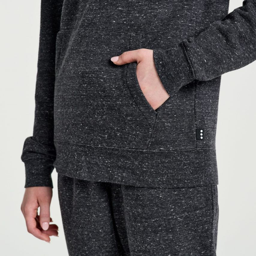 Saucony sudadera con capucha descansada mujer gráfico de brezo negro P4B2Z0794