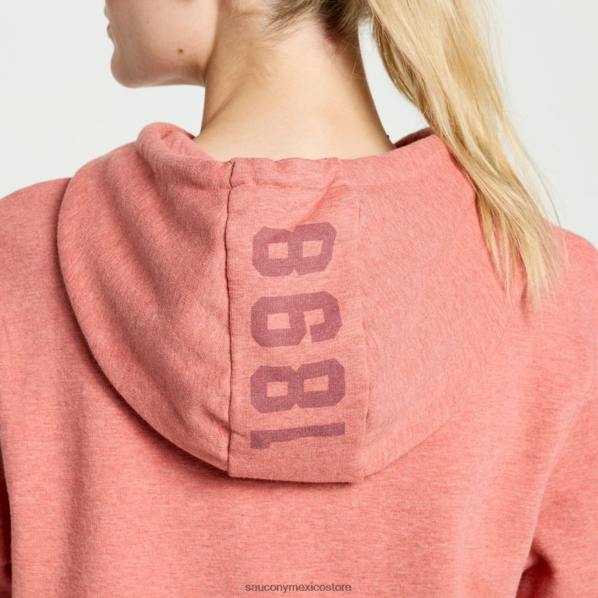 Saucony sudadera con capucha descansada mujer gráfico de hollín brezo P4B2Z0793