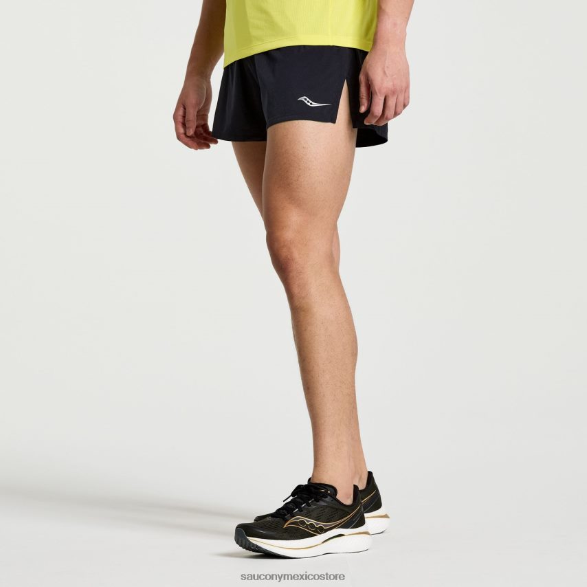Saucony superar 25 partido corto hombres negro P4B2Z0396