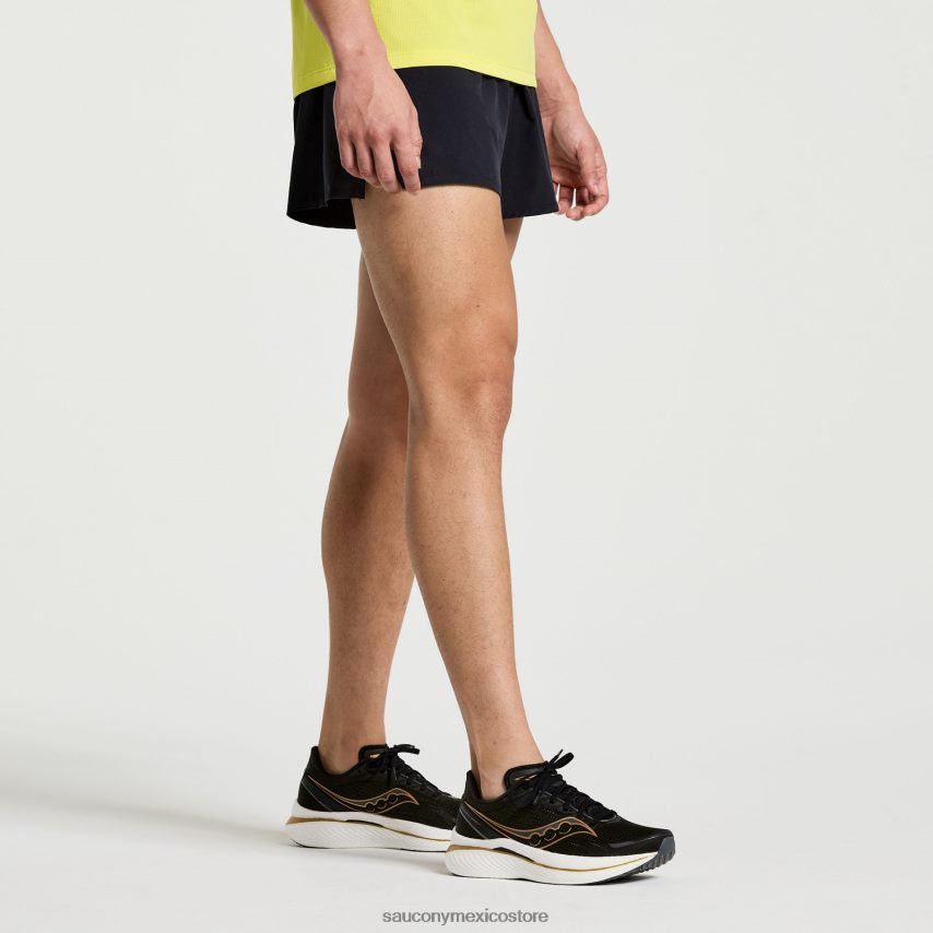 Saucony superar 25 partido corto hombres negro P4B2Z0396