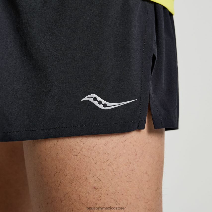 Saucony superar 25 partido corto hombres negro P4B2Z0396