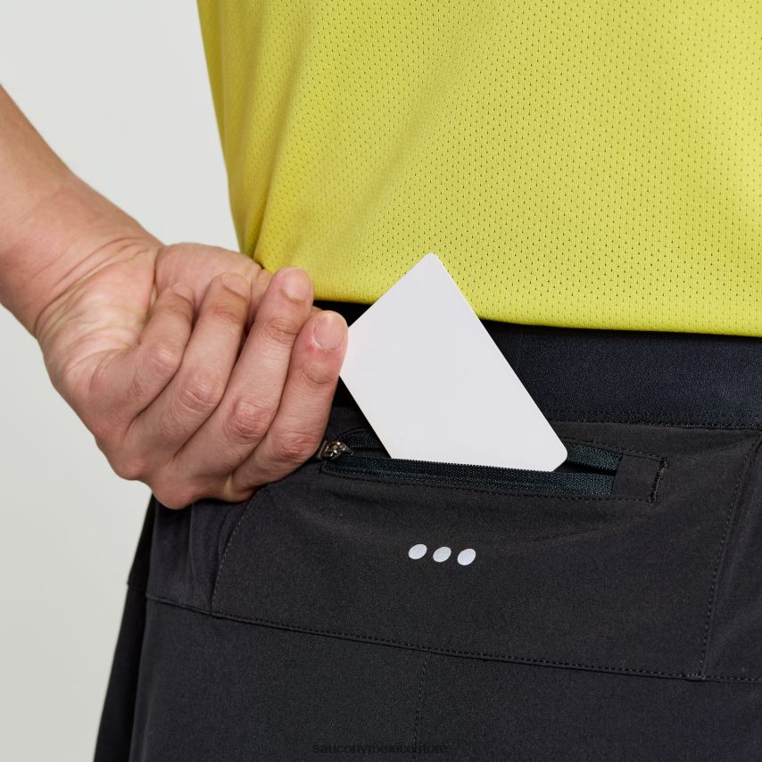 Saucony superar 25 partido corto hombres negro P4B2Z0396