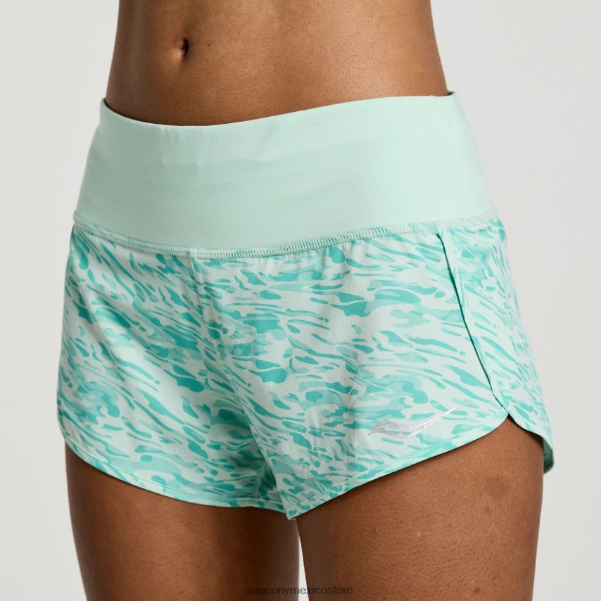 Saucony superar 25 partido corto mujer impresión de onda atmos P4B2Z0837