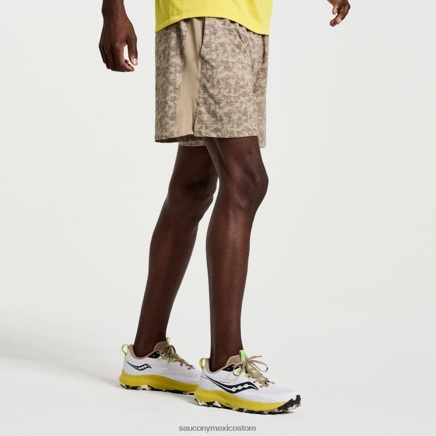 Saucony superar 5 corto hombres estampado de camuflaje de peltre P4B2Z0406