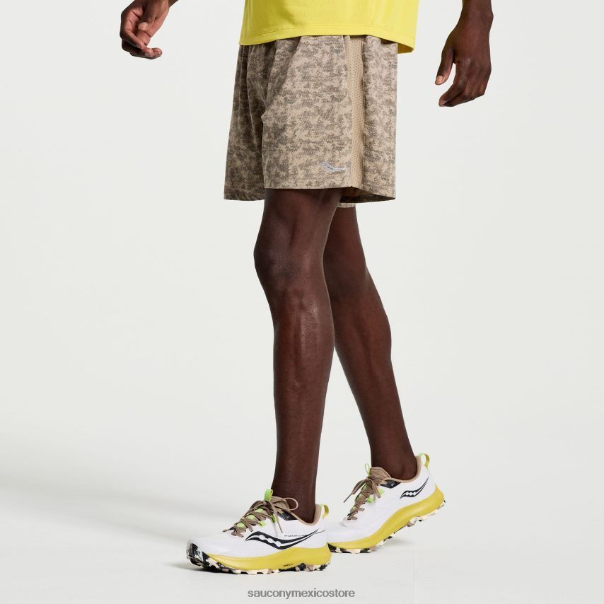 Saucony superar 5 corto hombres estampado de camuflaje de peltre P4B2Z0406