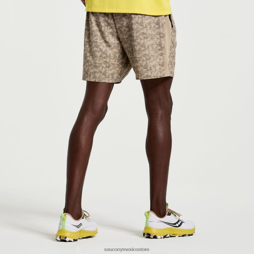 Saucony superar 5 corto hombres estampado de camuflaje de peltre P4B2Z0406