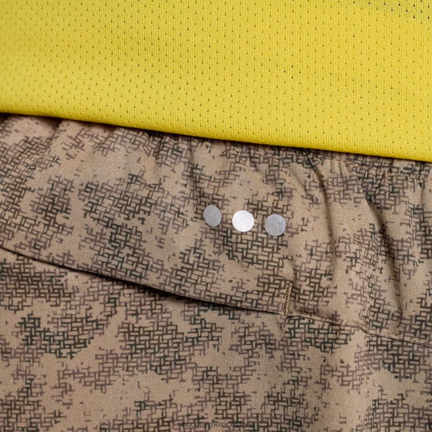 Saucony superar 5 corto hombres estampado de camuflaje de peltre P4B2Z0406