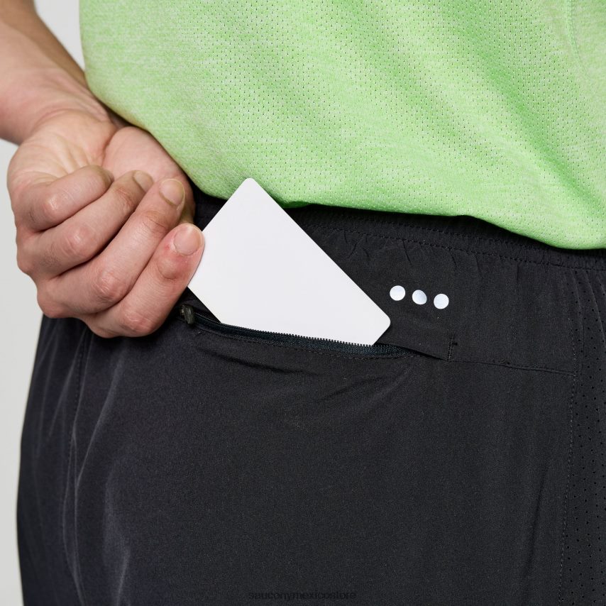 Saucony superar 5 corto hombres negro P4B2Z0403