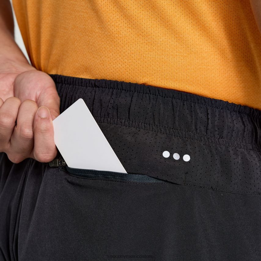 Saucony superar 7 corto hombres negro P4B2Z0410