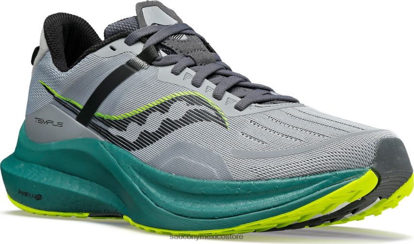 Saucony tempus ancho hombres fósil/musgo P4B2Z0118