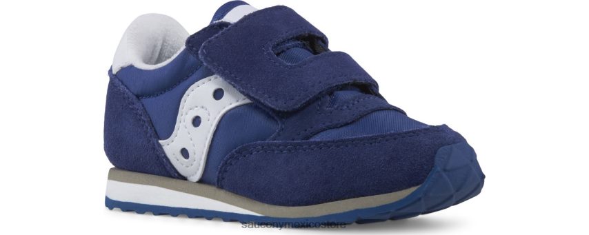 Saucony tenis baby jazz con velcro niños azul marino/ blanco P4B2Z0986