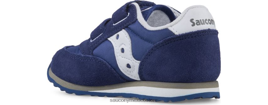 Saucony tenis baby jazz con velcro niños azul marino/ blanco P4B2Z0986