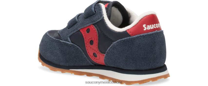 Saucony tenis baby jazz con velcro niños azul marino/ rojo P4B2Z0985