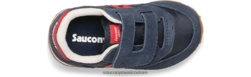 Saucony tenis baby jazz con velcro niños azul marino/ rojo P4B2Z0985