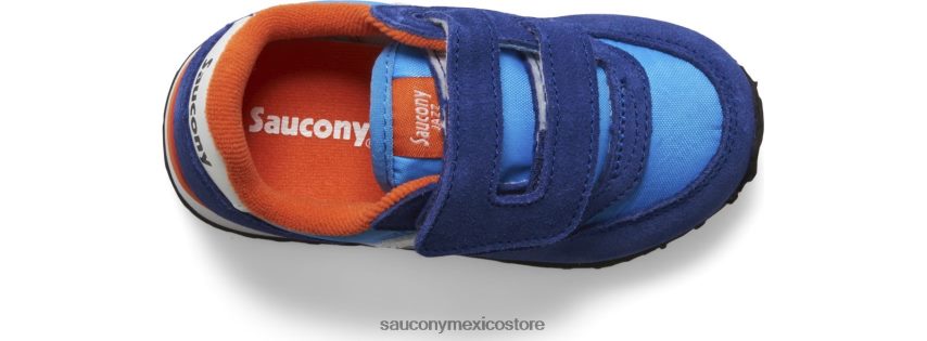 Saucony tenis baby jazz con velcro niños azul/naranja P4B2Z0987