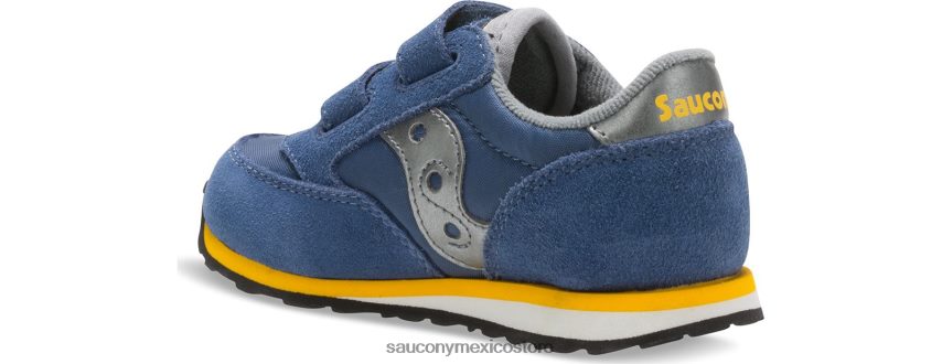 Saucony tenis baby jazz con velcro niños gris azulado P4B2Z0988