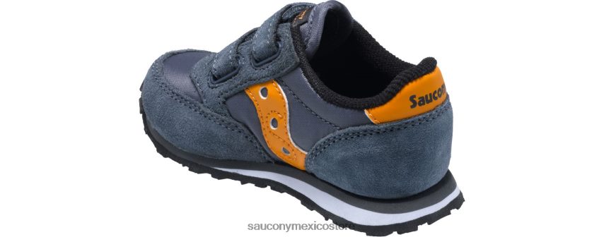 Saucony tenis baby jazz con velcro niños gris/naranja P4B2Z0992