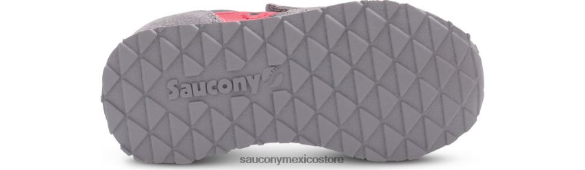 Saucony tenis baby jazz con velcro niños gris/rojo P4B2Z0993