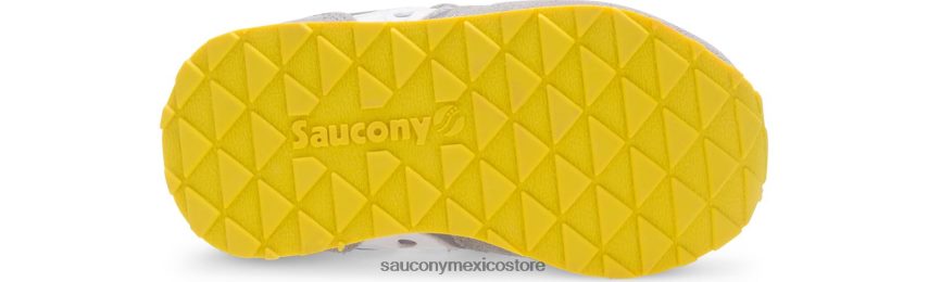 Saucony tenis baby jazz con velcro niños gris/rosa P4B2Z0990