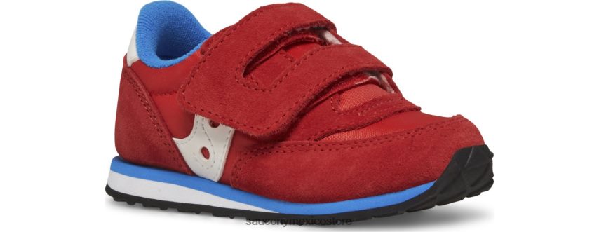 Saucony tenis baby jazz con velcro niños rojo azul P4B2Z0997