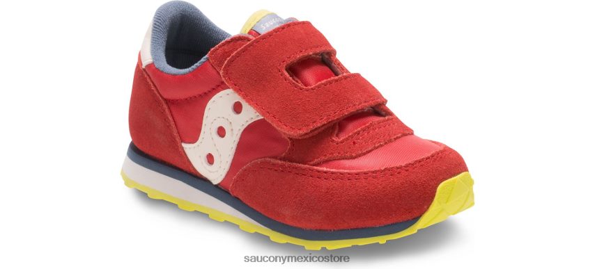 Saucony tenis baby jazz con velcro niños rojo/azul/lima P4B2Z0998