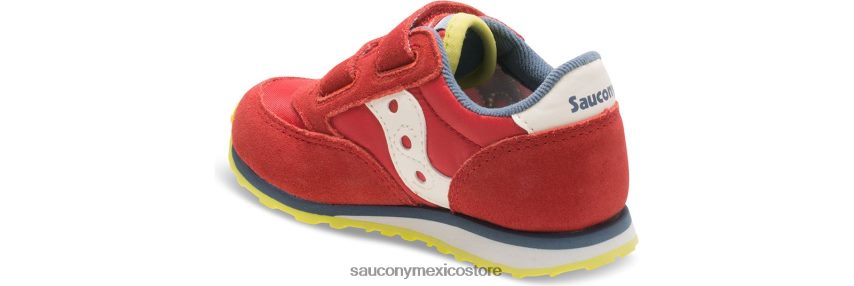 Saucony tenis baby jazz con velcro niños rojo/azul/lima P4B2Z0998